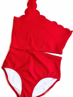 Old Navy Bright Red 4th July Girls One-Piece Swimsuit Size 14-16